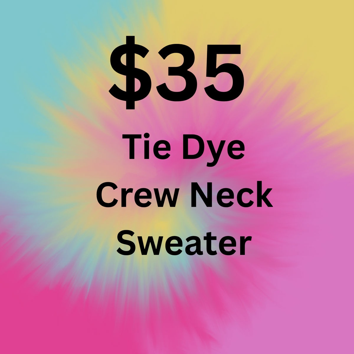 Tie Dye Crew Neck Sweater