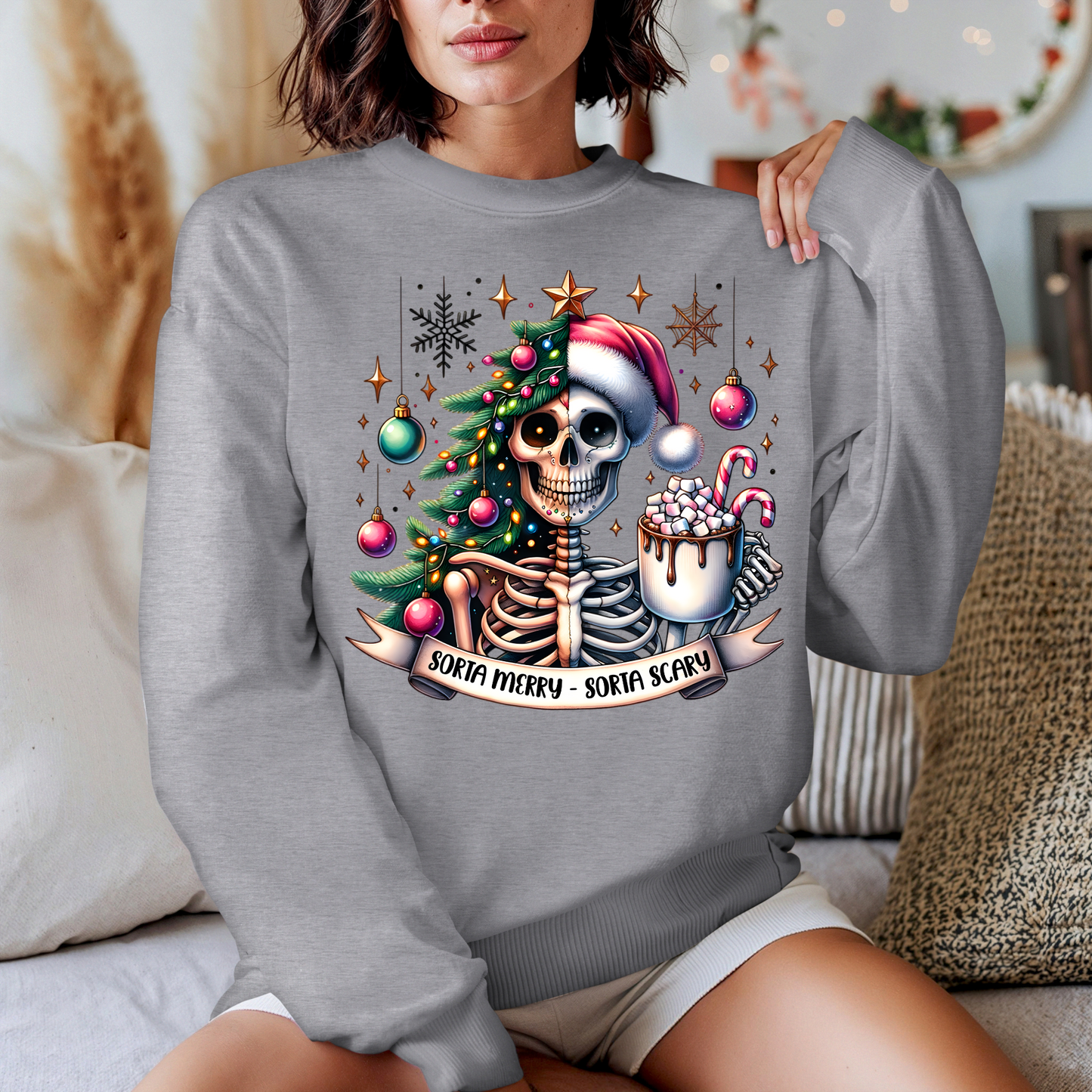 Sorta Merry Sorta Scary Crewneck Sweater