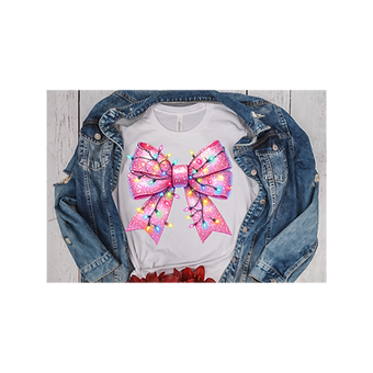 Pink Bow with Lights