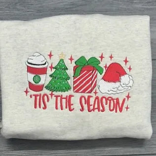 Tis The Season Embroidered Crewneck