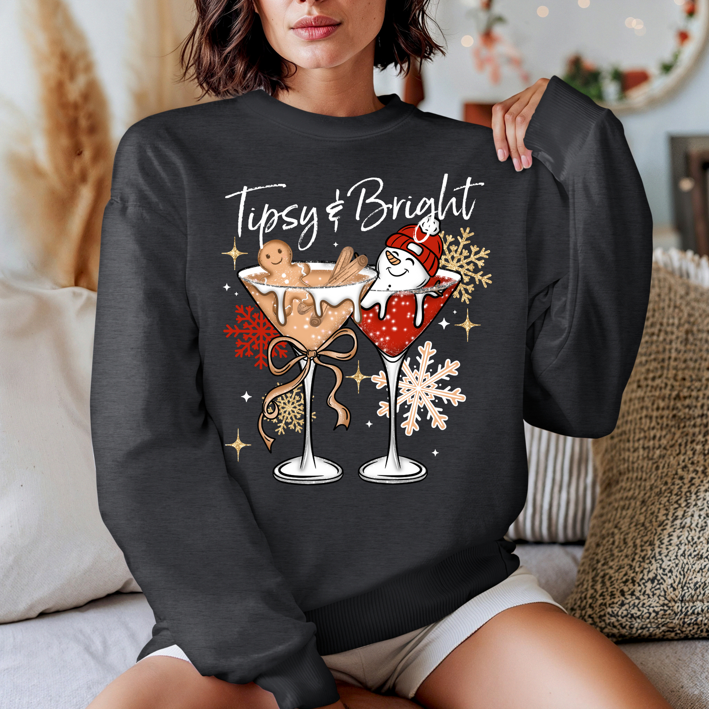 Tipsy & Bright Crewneck Sweater
