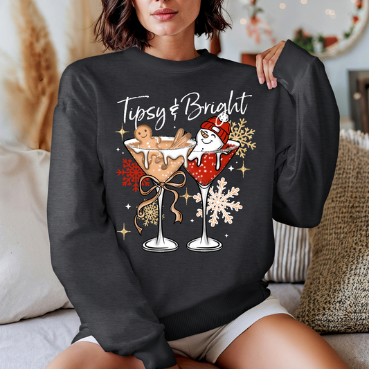 Tipsy & Bright Crewneck Sweater