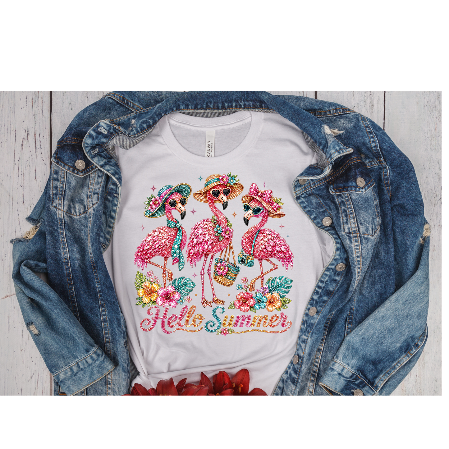 Hello Summer Flamingos