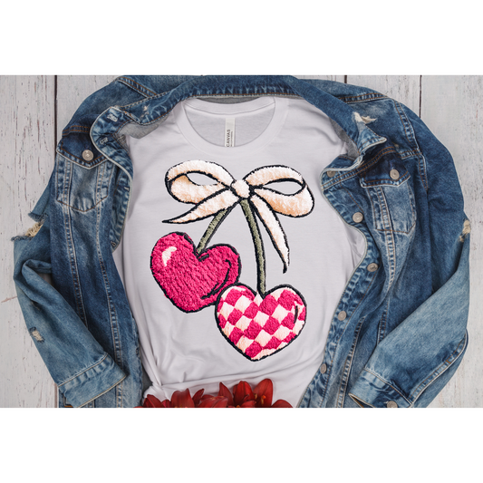 Pink Hearts & Bow
