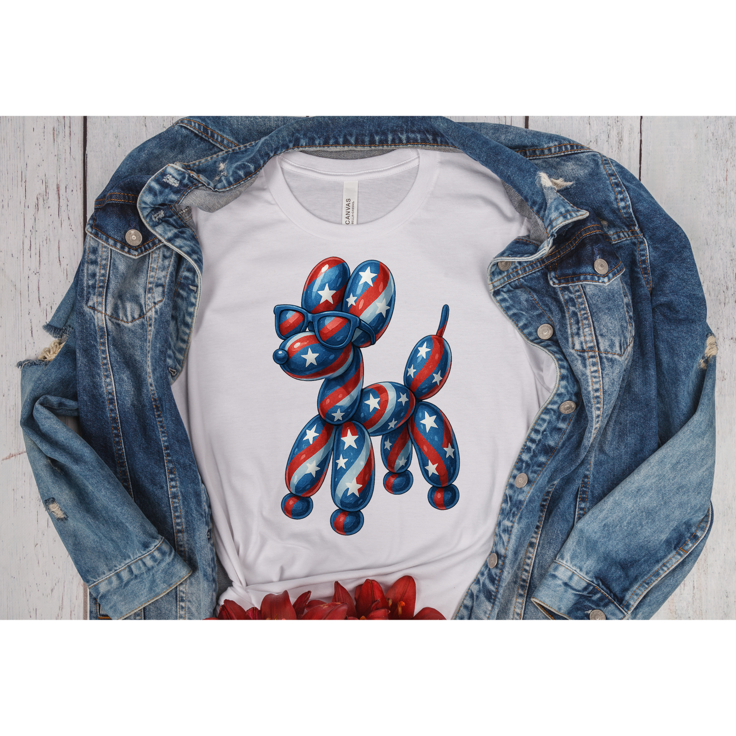 Stars & Stripes Balloon Dog