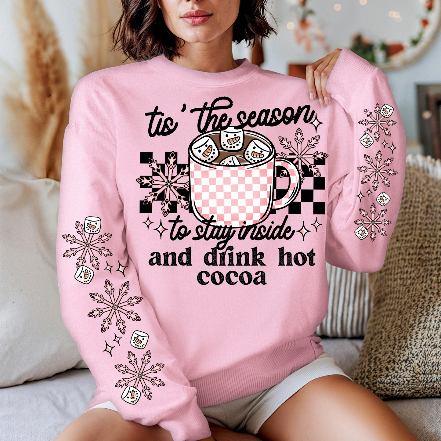 Tis The Season Drink Cocoa Crewneck Sweater