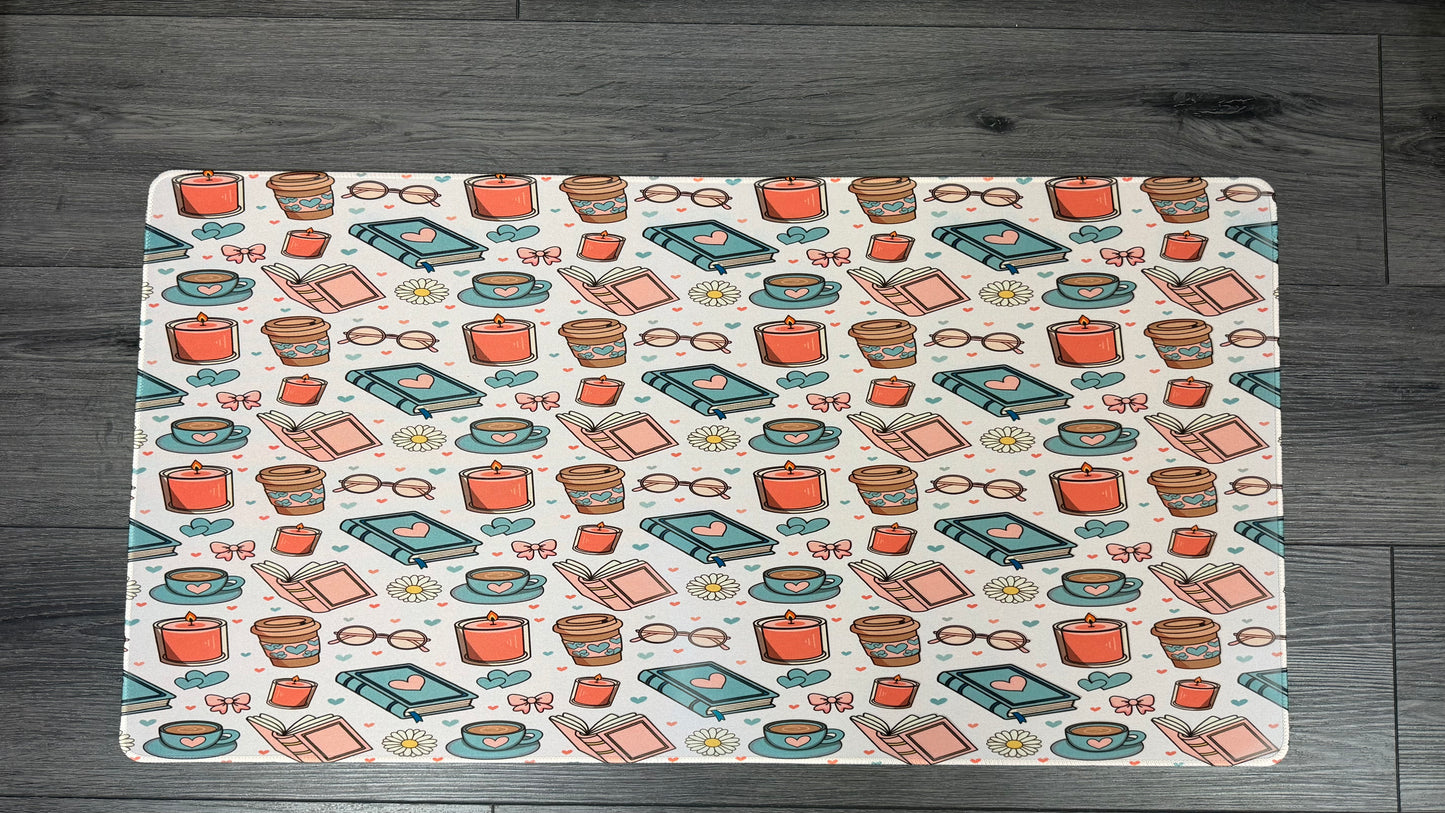 Coffee & Books Desk Mat
