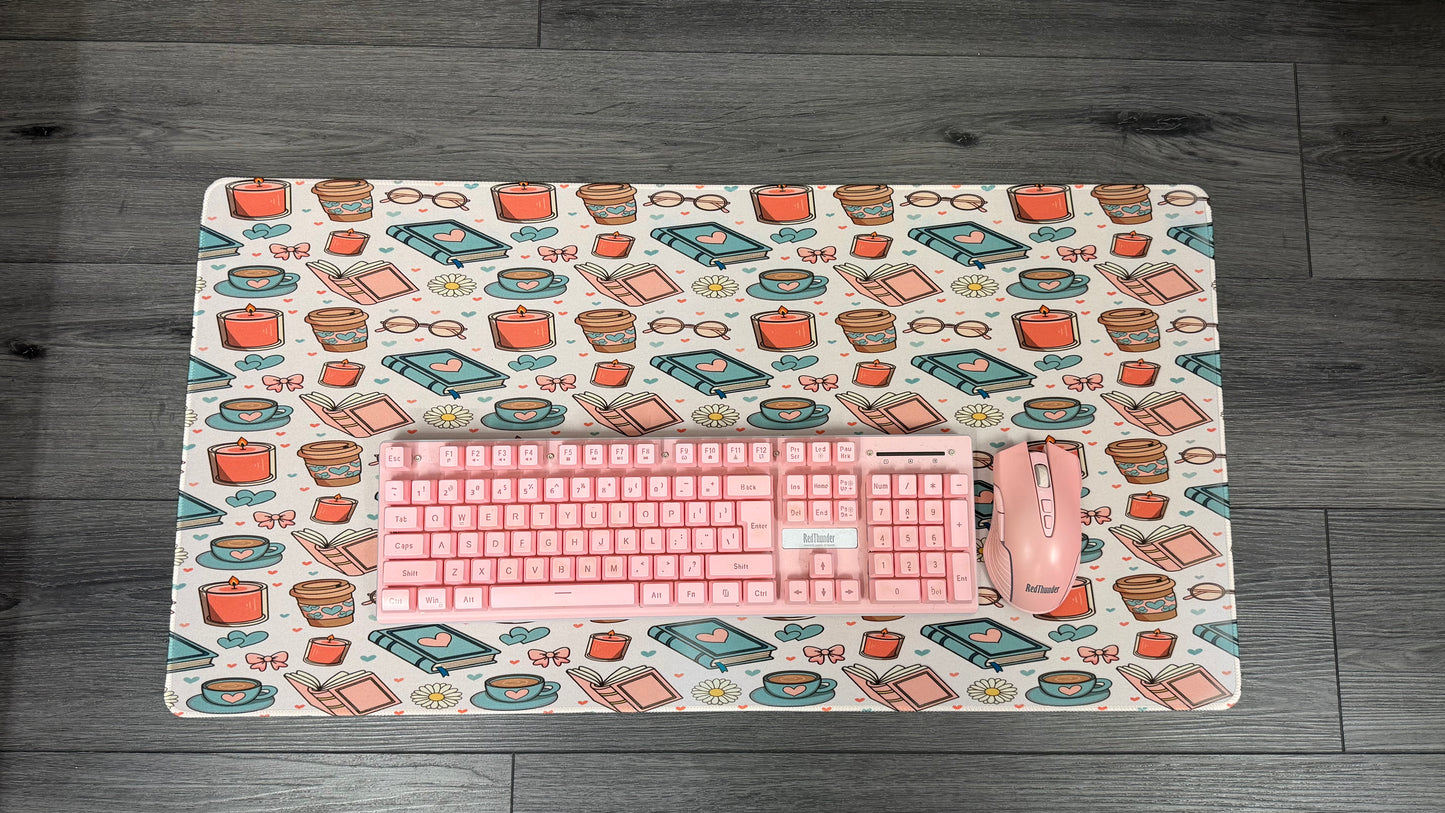 Coffee & Books Desk Mat