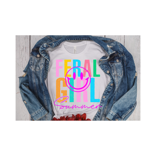 Feral Girl Summer Smiley