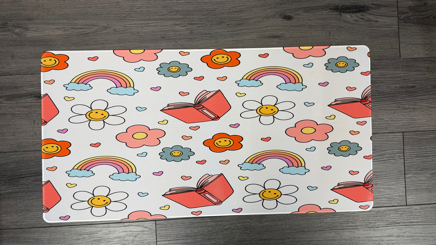 Daisy’s & Rainbow (Large Font) Desk Mat