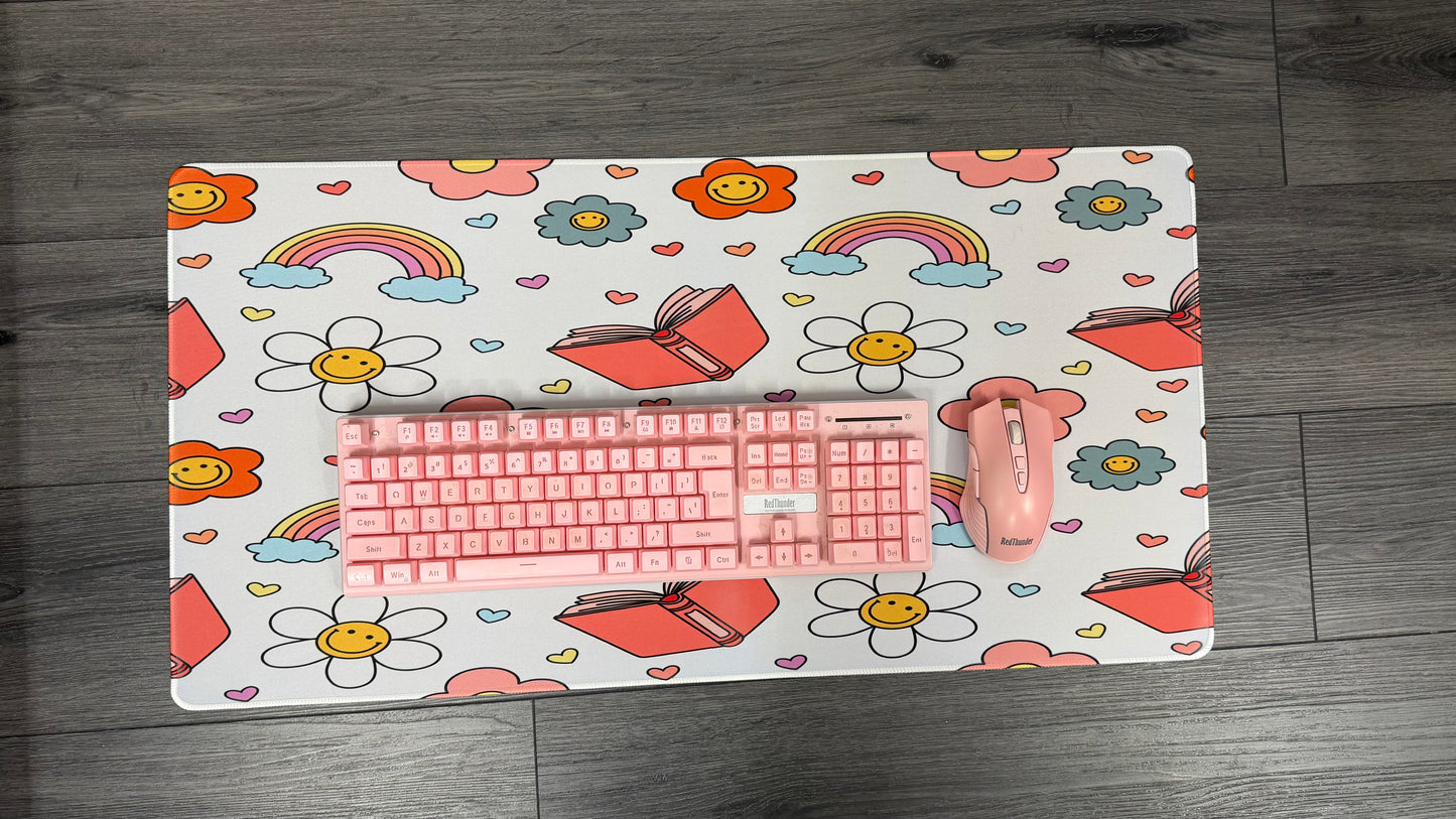 Daisy’s & Rainbow (Large Font) Desk Mat