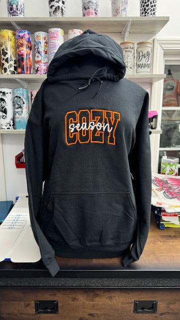 Cozy Season Embroidered Hoodie Sweater