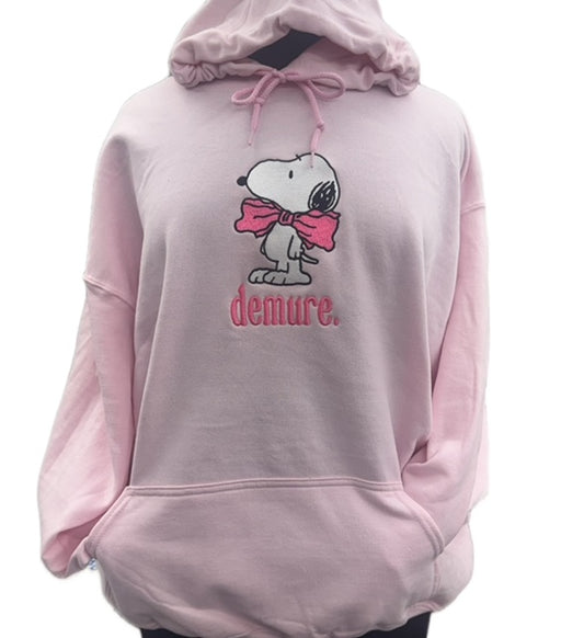 Snoopy Embroidered Hoodie Sweater